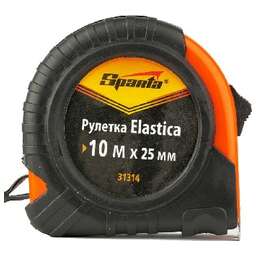 SPARTA Рулетка Elastica, 10 м х 25 мм, обрезиненный корпус 31314