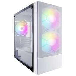 1STPLAYER Корпус FIREBASE X4-M White / mATX, TG / 1x120mm & 2x140mm LED fans inc. / X4-M-WH-2F1P-W-1F1-W