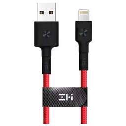 ZMI Кабель AL853, Lightning (m) - USB (m), 1.5м, MFI, в оплетке, 3A, красный