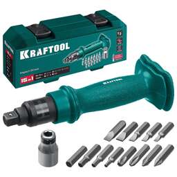 KRAFTOOL ID-15, 15 предм., ударно-поворотная отвертка (25550-Н10)