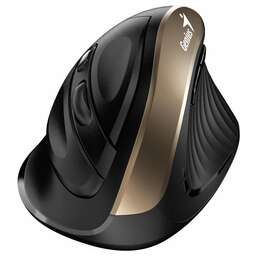 GENIUS Мышь беспроводная Ergo 8250S /Вертикальная/бесшумная/800-1200-1600 dpi/оптический/6 кнопок/USB-приемник/2,4 ГГц/батарея AA/черный (31030031400)