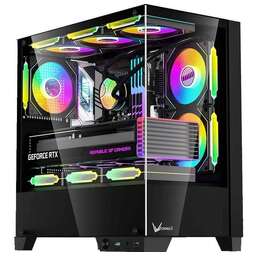 FORMULA Корпус Crystal Z1M Plus FR черный без БП mATX 9x120mm 1xUSB3.0 audio bott PSU