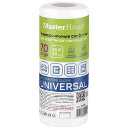 MASTER HOUSE ВЫТИРАЙ универсальные рулон 70 штук 25Х30см 60225