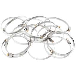 СИБРТЕХ Хомуты нержавеющая сталь, Стандартное болтовое крепление 80-100 мм, 25 штук в упаковке, ширина 9 мм 47587