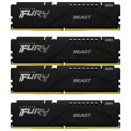 KINGSTON Оперативная память Fury Beast Black KF552C40BBK4-64 DDR5 - 4x 16ГБ 5200МГц, DIMM, Ret