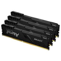 KINGSTON Оперативная память Fury Beast Black KF436C17BBK4/32 DDR4 - 4x 8ГБ 3600МГц, DIMM, Ret