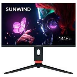 SUNWIND 23.8" Монитор SUN-M24BG120, 1920x1080, IPS, 144Гц, 2хHDMI, 1хDP, черный