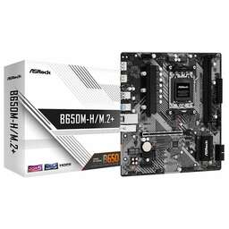 ASROCK Материнская плата B650M-H/M.2+ Socket AM5 AMD B650 2xDDR5 mATX AC`97 8ch(7.1) GbLAN RAID+HDMI+DP