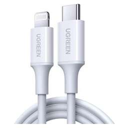 UGREEN Кабель US171, Lightning (m) - USB (m), 1м, MFI, белый [10493_]