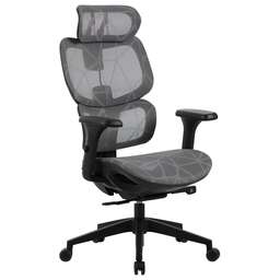 CACTUS Кресло CS-MC555-GY, на колесиках, сетка, серый