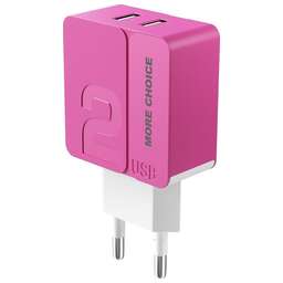 MORE CHOICE (4627151191775) NC46a 2USB 2.4A для Type-C 1м Pink