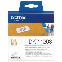 BROTHER Картридж DK11208, черный шрифт, DK11208