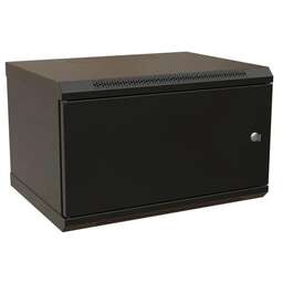 WRLINE Шкаф коммутационный WR-TW-0945-SR-RAL9004 настенный, металлическая передняя дверь, 9U, 600x500x450 мм