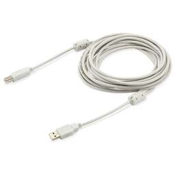 BURO Кабель USB A(m) USB B(m) 5м (USB2.0-AM/BM-5M-MG) феррит.кольца