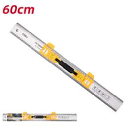 DELI Линейка-уровень разметочная с пластиковой ручкой DL700300A 600мм, 2 глазка, скользящие блоки