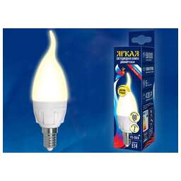 UNIEL (UL-00004299) LED-CW37 7W/3000K/E14/FR/DIM PLP01WH