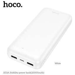 HOCO (6942007656092) J153A 20000mAh 2USB+1Type-C+1micro USB 2.0A, белый
