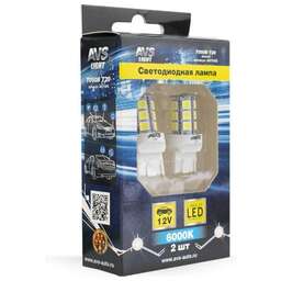 AVS T050B T20/белый/(W3*16q) 18SMD 5050, 2 contact, коробка 2 шт