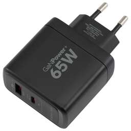 DIGMA Сетевое зарядное устройство DPW6A, USB-C + USB-A, 65Вт, 3.25A, черный [dpw6a5gx11bk]