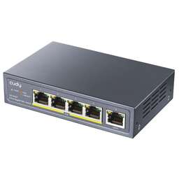 CUDY Коммутатор 5-Port Gigabit PoE+ Switch 60W 5-Port 10/100/1000M PoE+ Switch 60W, 5 10/100/1000M ports with 4POE+ Ports Unmanaged Switch with UL power adapter IEEE802.3af / IEEE802.3at, Watchdog, 60W External