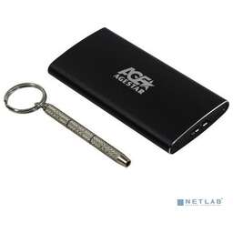 AgeStar 3UBMS2 (BLACK) USB 3.0 Внешний корпус mSATA, алюминий, черный
