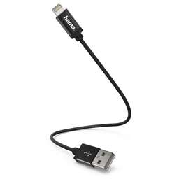 HAMA Кабель 00178280 USB (m)-Lightning (m) 0.2м черный