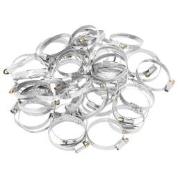 СИБРТЕХ Хомуты металлические, Стандартное болтовое крепление 40-60 мм, 50 штук в упаковке, ширина 9 мм 47562