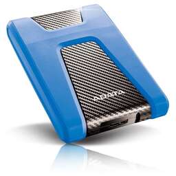 ADATA Жесткий диск внешний HD650 AHD650-2TU31-CBL 2TB 2.5" USB 3.1, LED indicator, Blue, Retail (460462)