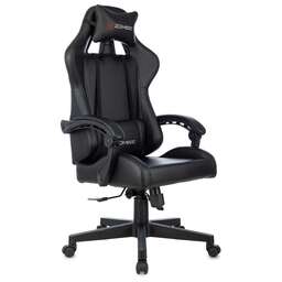 ZOMBIE Кресло игровое GAME TETRA черный/карбон экокожа крестов. пластик