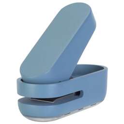 DELI Дырокол NS088blue макс.:10лист. пластик голубой отв.:1