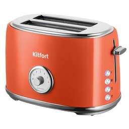 KITFORT Тостер КТ-6456, красный/серебристый