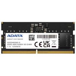 A-DATA Память DDR5 8GB 4800MHz AD5S48008G-S RTL PC4-38400 CL40 SO-DIMM 262-pin 1.1В single rank Ret