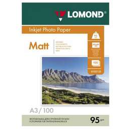 LOMOND Фотобумага 0102129 A3/95г/м2/100л./белый матовое для струйной печати