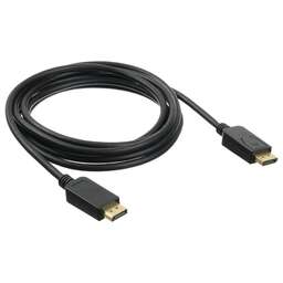 KINGPRICE Кабель Display Port KP-DP-v1.1-1.5m, DisplayPort (m) (прямой) - DisplayPort (m) (прямой), GOLD , круглое, 1.5м, черный