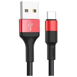 HOCO (6957531080251) X26 USB (m) - Type-C (m) 1m - черный/красный