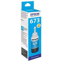 EPSON Чернила 673 C13T673298 (аналог C13T67324A) голубой 70мл для L800/L810/L850/L1800