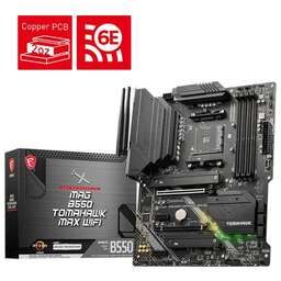 MICROSTAR Материнская плата MSI MAG B550 TOMAHAWK MAX WIFI / AMD B550 AM4 4xDDR4 2xM.2 6xSATA HDMI DP / ATX
