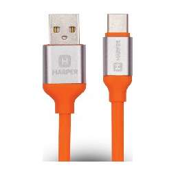 HARPER SCH-730 ORANGE (USB TYPE C, 1м, оплетка силикон)