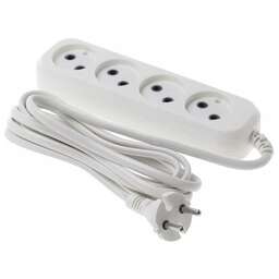 BURO BU-PSL4.3/W 3м (4 розетки) белый (пакет ПЭ)