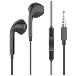 PERO Наушники EP02, 3.5 мм, вкладыши, черный [ep02b]