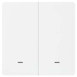 HOMMYN Выключатель настенный zigbee 2 клавиши (без нейтрали) SWZBNN02W