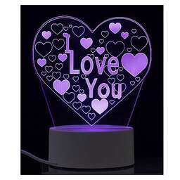 ENERGY Светильник декоративный EN-NL 23 3D сердце с надписью I LOVE YOU (106254)