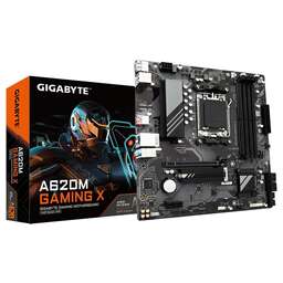 GIGABYTE Материнская плата A620M GAMING X, Socket AM5, AMD A620, 4xDDR5-5200, HDMI+DP, 1xPCI-Ex16, 1xPCI-Ex1, 4xSATA3(RAID 0/1/10), 1xM.2, 8 Ch Audio, GLan, (2+2)xUSB2.0, (3+2)xUSB3.2, (1+1)xUSB3.2 Type-C™, 1xPS/2, mATX, RTL