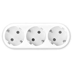 BURO BU-PS3G-W (3 розетки) белый (пакет ПЭ)