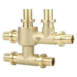 VARMEGA Узел Slide-fit распределительный, 20×16×20, аксиальный, латунь, VM53513