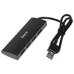 BURO Разветвитель USB 3.0 BU-HUB4-0.5-U3.0 4порт. черный