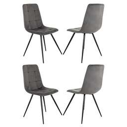 DOMFY Комплект стульев CHILLY, 4шт, на ножках, ткань, темно-серый [dk-chilly_1/hl18_4]
