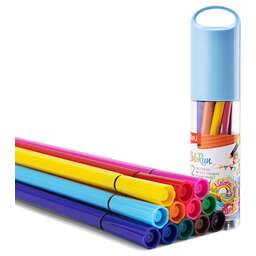 DELI Фломастеры EC156-12 ColoRun 12цв. пластиковая туба