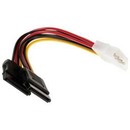 PREMIER Кабель питания 6-096-SATA-PSY, Molex 8981 (прямой) - SATA (прямой), 0.15м, пакет