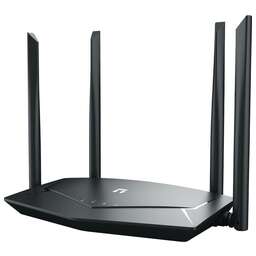 NETIS Wi-Fi роутер NW4, Wi-Fi 4, N300, 2.4ГГц, 3 LAN, черный